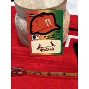 Vintage Fleer St Louis Cardinals MLB Sticker Card 1982 Statistics Baseball Red